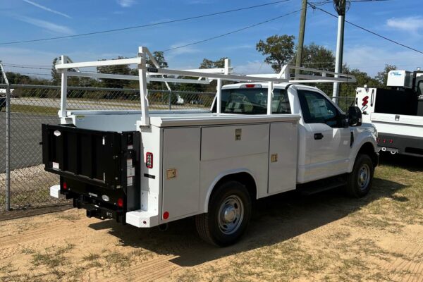 Truck with panels and tommy gate lift gate